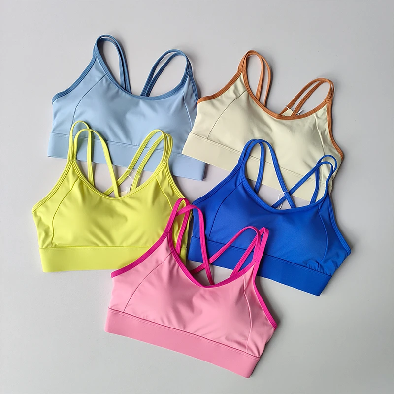 Ženy Športová podprsenka Top Push Up Fitness Fitness s podložkou joga podprsenka spodná bielizeň Športové vrcholy aktivity podprsty