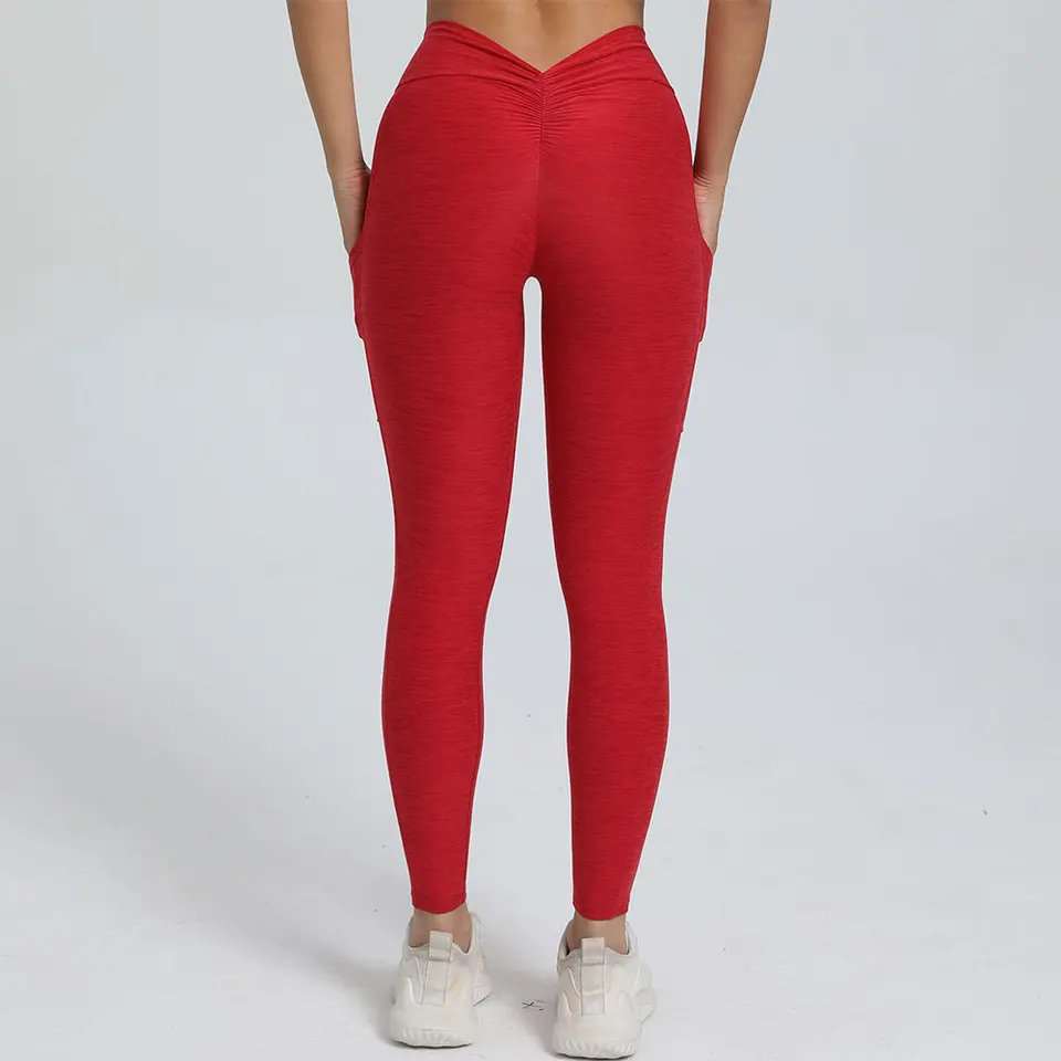 Ženy športové fitnes legíny s vysokým pásom elastické jogy