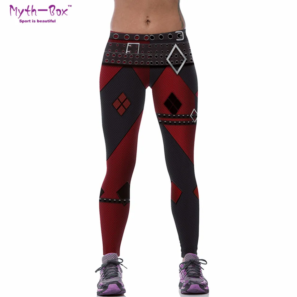 Ženy športové legíny Cosplay Joker tlačené legíny s vysokým pásom Sport Pant Slim Running Tousers Gym Panels Fitness femme