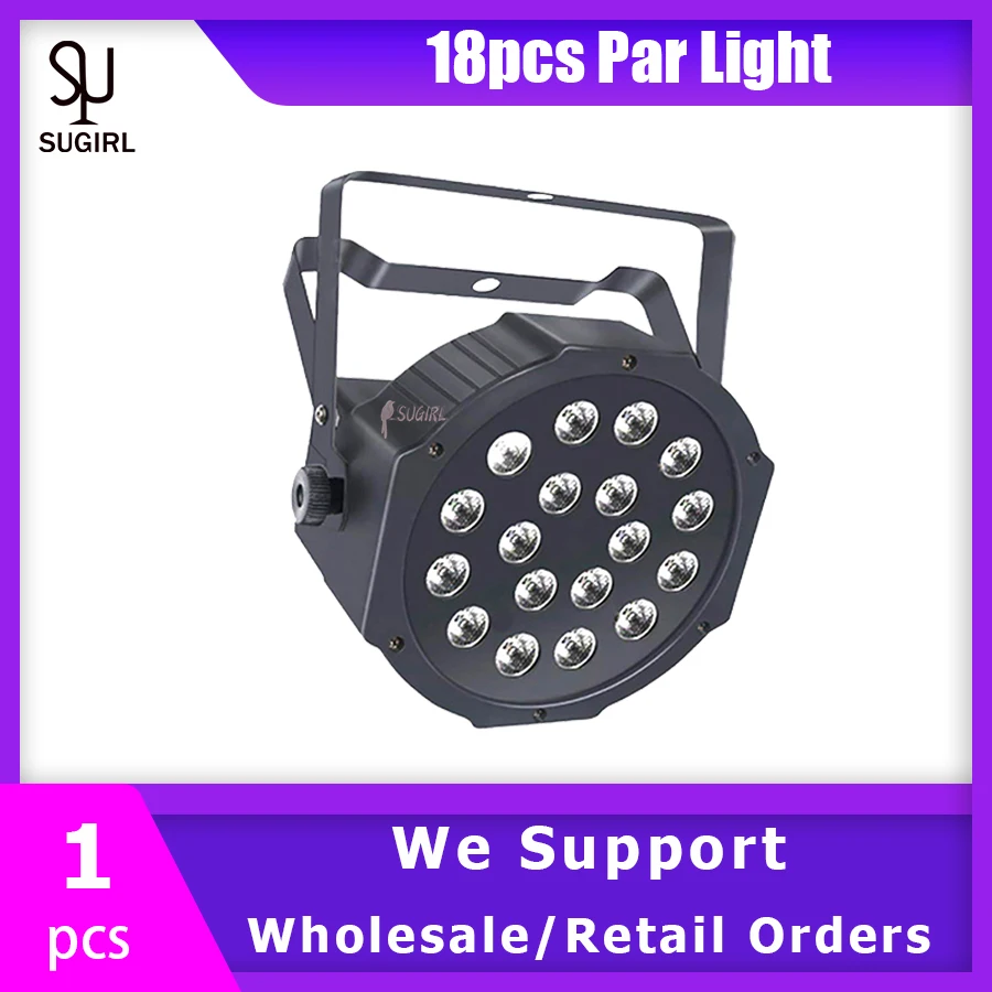 Žiadna daň 1ks 18led RGB polypropylén Par osvetlenie vhodné pre DJ Disco Party Stage Lighting Dance Studio Performance