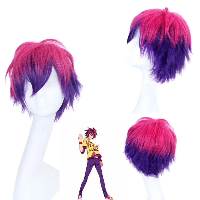 Žiadna hra bez života Sora tet parochňa cosplay anime krátke vlasy tepelne odolnosť vláknina Halloween kostým kostým