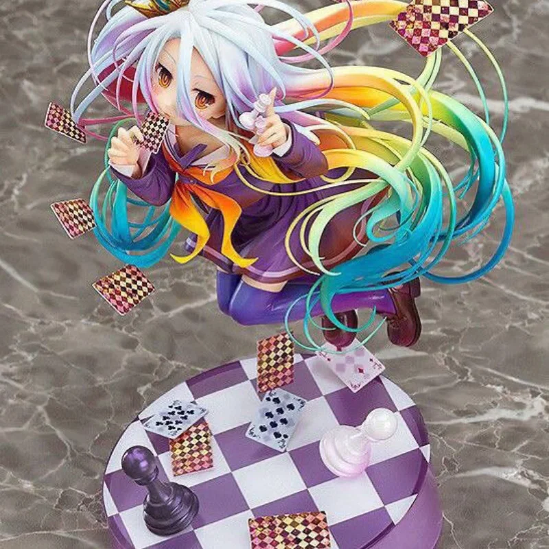 Žiadna hra No Life Zero Anime postava Shiro Stephanie Model Model Doll Schwi Jibril Fairy Šampón Akcia figurínu dekorácie narodeniny darčeky
