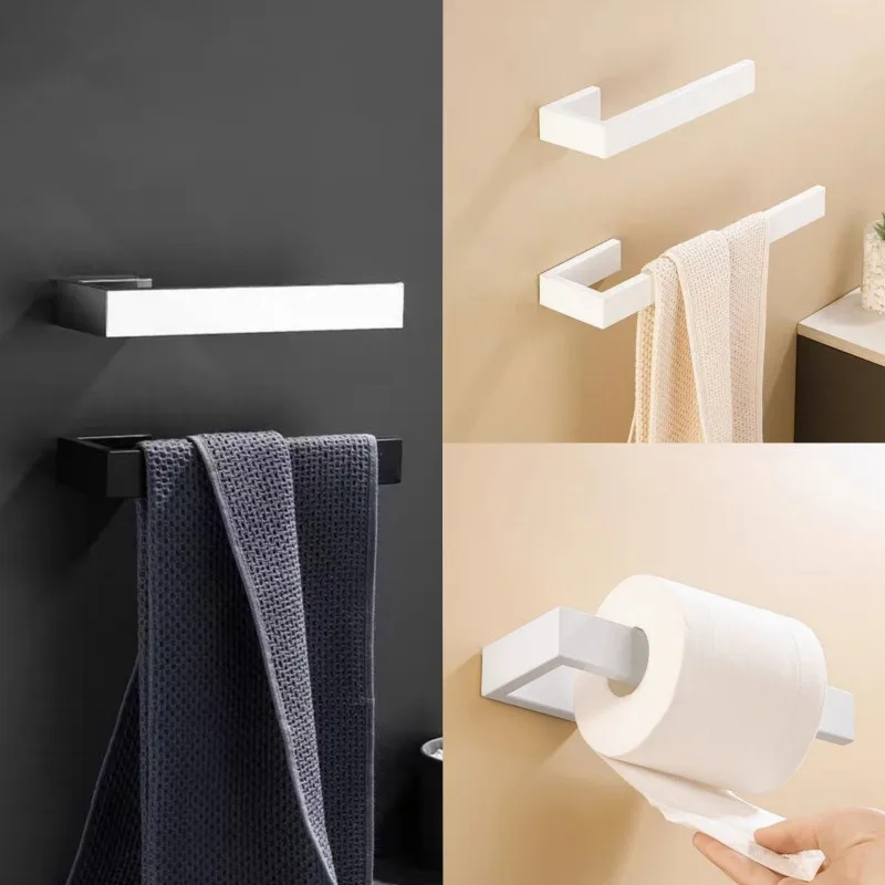 Žiadna nechtová súprava kúpeľňa Hardware Set White Kit Banheiro SS304 Uterák Bar nástenná mon