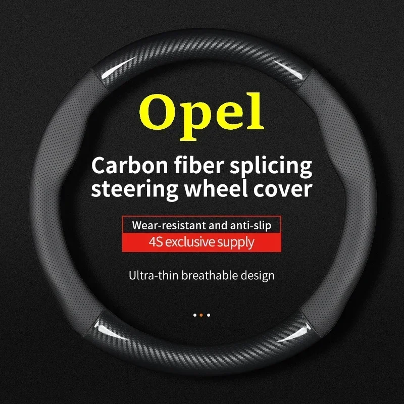 Žiadna vôňa tenká pre opel volant Cover Cover Originálne kožené uhlíkové vlákno fit crossland mokka combo combo vivaro manta gse Zafira Life