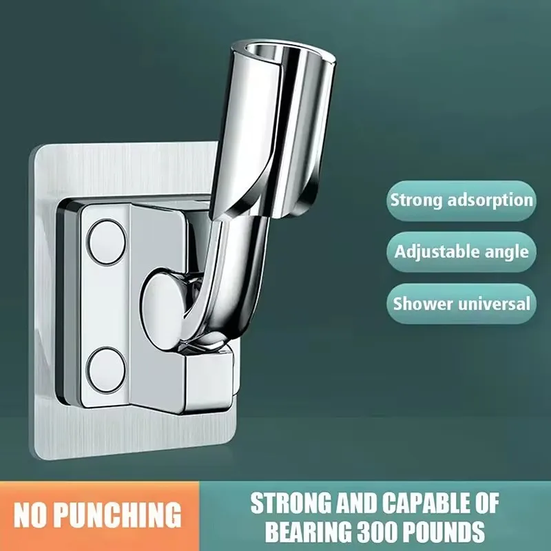 Žiadna vŕtačka nastaviteľná držiak sprchy držiak na trysku ručný držiak bez puntoru s 180 stupňami rotácie sprchy Universal Accessorie