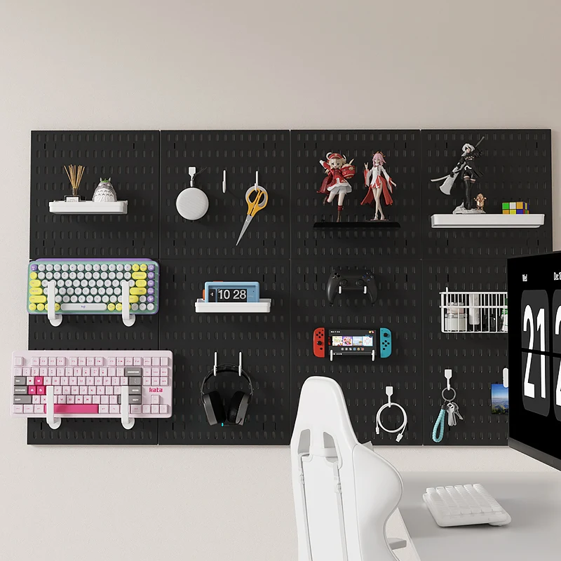 Žiadne dierovanie DIY PEGBOARD WALL ORGANIZER PRÍSLUŠENSTVO Závesné organizácia SKLADOVANIE POLOŽKY PRE GARAGE HOOKY CRESS KUILTÁLNA IZBA