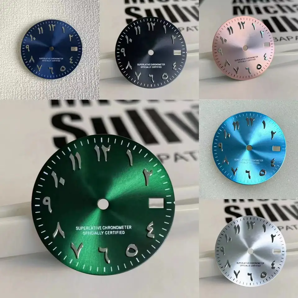 Žiadne svetlo 28,5 mm NH35 Arabské logo Arabské číslice s logo hodiniek Dátum vytáčania NH35 Pohyb modifikované s Dials hodinky Príslušenstvo