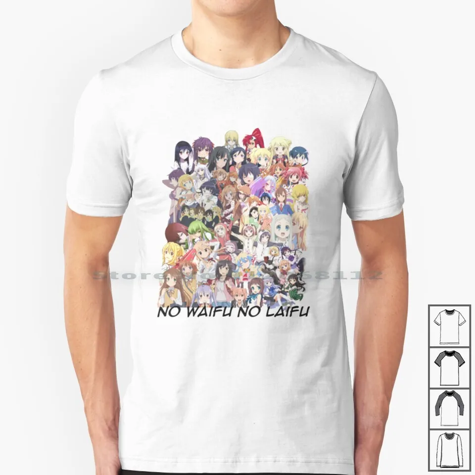 Žiadne waifu no laifu #1 (rozšírené) 100% bavlnené tričko No Waifu no laifu no Game no Life gate k brána k niskoi oreimo
