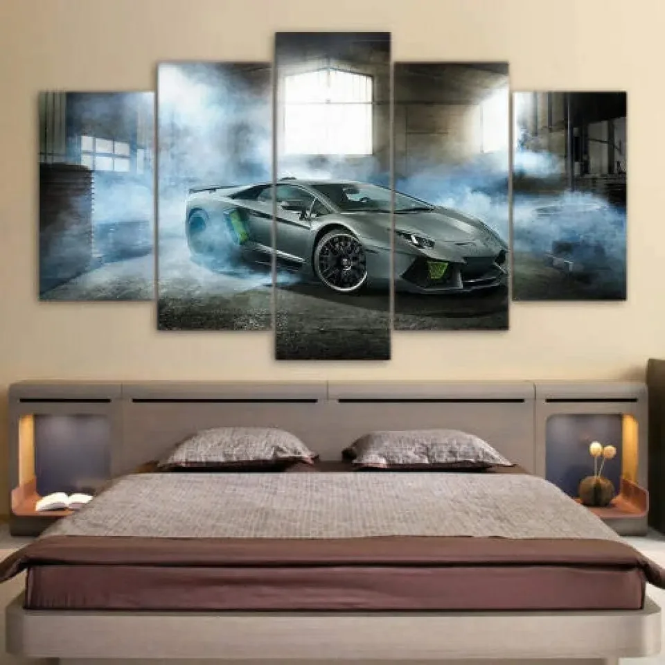 Žiadne zarámované plátno 5ks vintage f1 závodné auto moderné nástenné umenia Plagáty Pobretia domáce dekorácie maľby pre dekorácie obývacej izby
