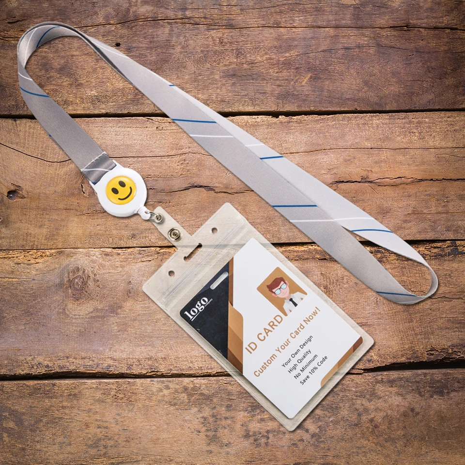 Žiadny MOQ Custom Lanyard for ID odznak na krk popruh pre identifikačné karty Držiteľ odznaku Office ID