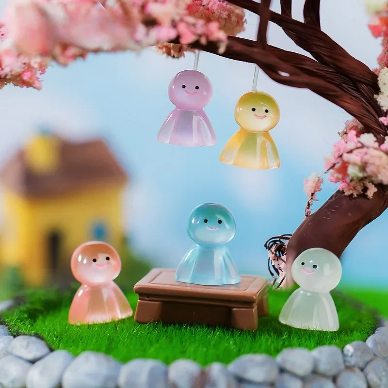 Žiariaci mini živici elfovia slnečné figúrky pre bábiky pre rozprávkovú záhradu dekor mikro gnomety brikeety miniatúrne terárium ornament