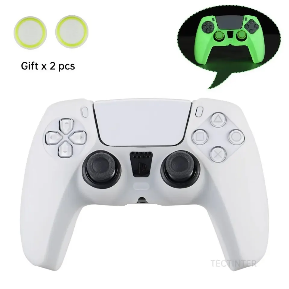 Žiariaci silikónový puzdro pre gumu Cover Ps5 pre gumový kryt pre PS5 gamepad joystick for PS5 príslušenstvom