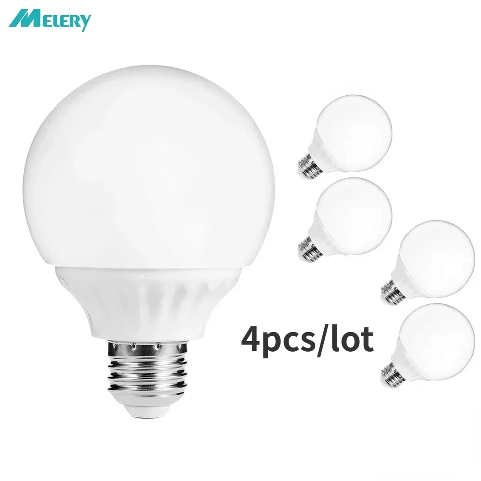 Žiarovky LED žiarovky Globe G80 Vanity Light Light Teplé denné svetlo biele 6000K 45W ekvivalent 6W E26 žiarovka Spálňa zrkadlo 4pack 4pack