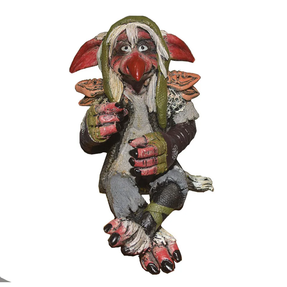 Živici čierny magický škriatok vtipné trpaslíky socha strašidelnú škriatkovú sochu Halloween Garden Decotion Ornament Garden Pirate-D