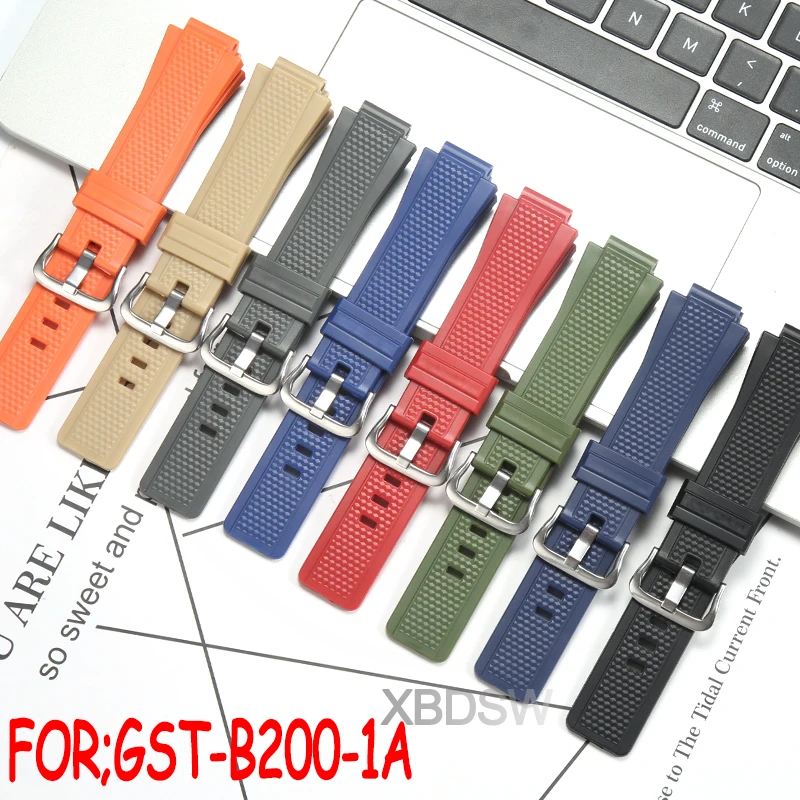 Živníkový popruh vhodný pre Casio GST-B200-1A Pánske hodinky Gumber ReplaceCemnet Strap GST-B200 Náramky na náramok