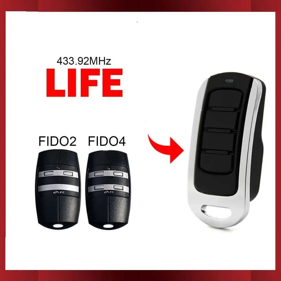 Život fido2 fido4 Garážové dvere diaľkového ovládania duplikátora 433.92MHz Elektrická brána Ovládanie garážových dverí Otvárač otváračov otvárač