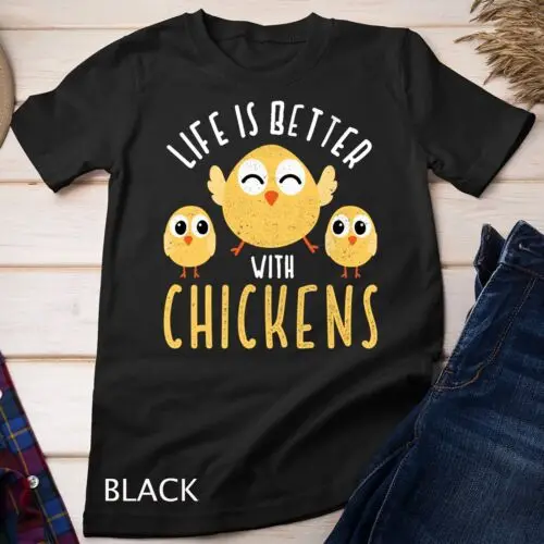 Život je lepší s kurčatami vtipné kuracie poľnohospodárske dizajn unisex tričko