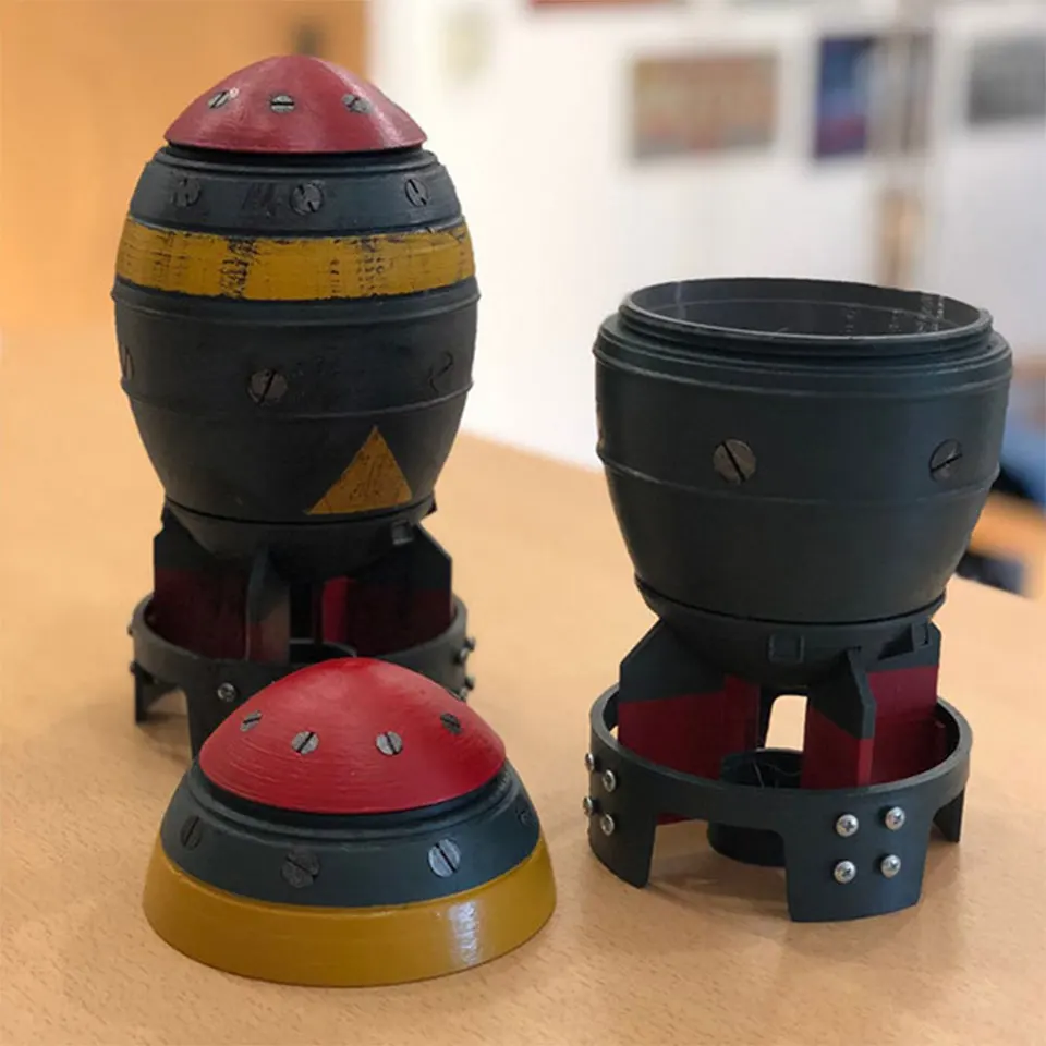 Živová jadrová bomba dekorácie retro mini nuke bomba úložný box raketový model pre domácu spálňu kancelárska stolová dekorácia
