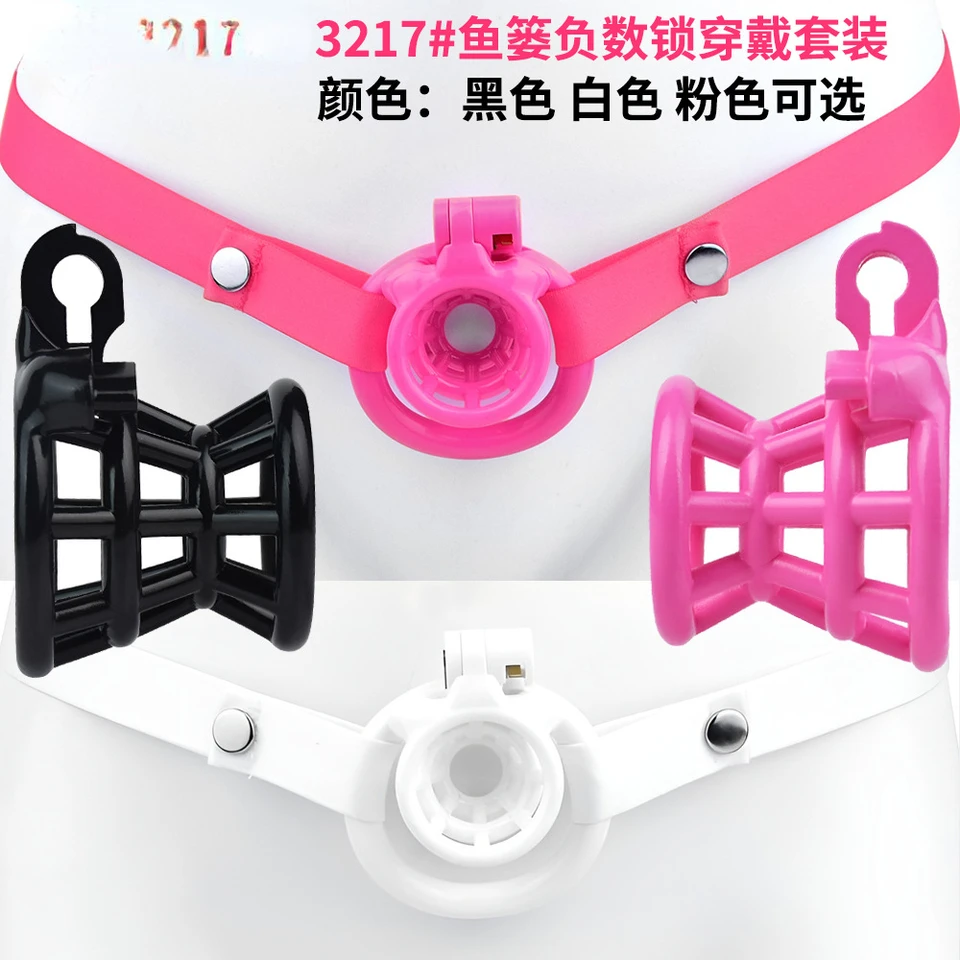 Živová negatívna cudnosť klietka pre mužov Sissy Lightweight Cock Lock so 4 veľkosťou penis kruhy Zamknuté zariadenie BDSM dospelí Sex Shop Shop