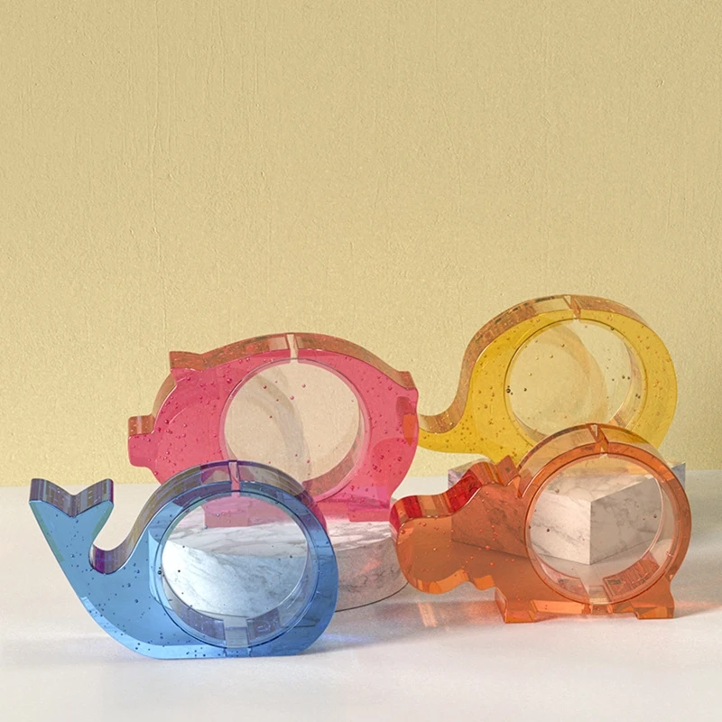 Živová šperky box epoxidová pleseň slon hippo prasa prasiatko plesne pleseň Crystal Casting formy pre mince šperky prepravu