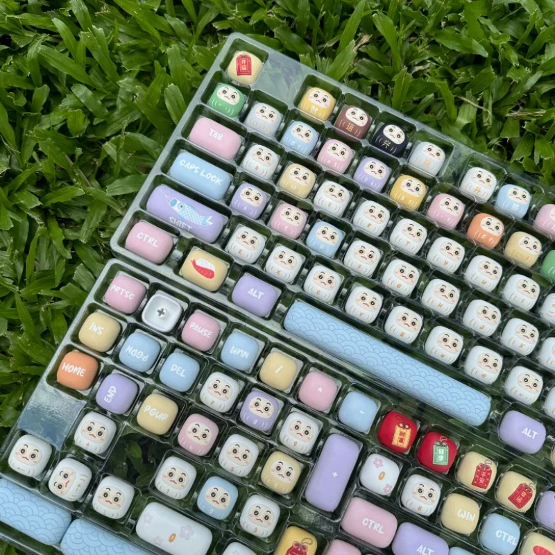 Živočíšna strana roztomilý kľúčový kep vlastný mog profil PBT Point Keycap 139Ke Heat Sublimation Mechanická klávesnica Anime Keycaps Darček