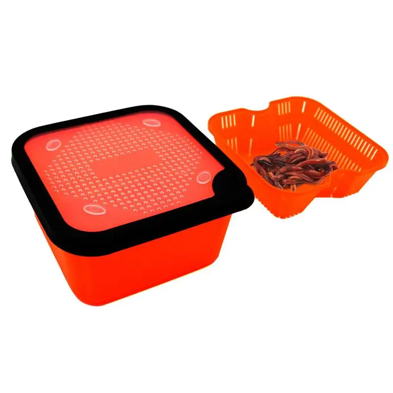 Živá červová návnada Live Red Worm Bucket s vnútorným rámom Živé návnady pre rybolovné rybárske vybavenie