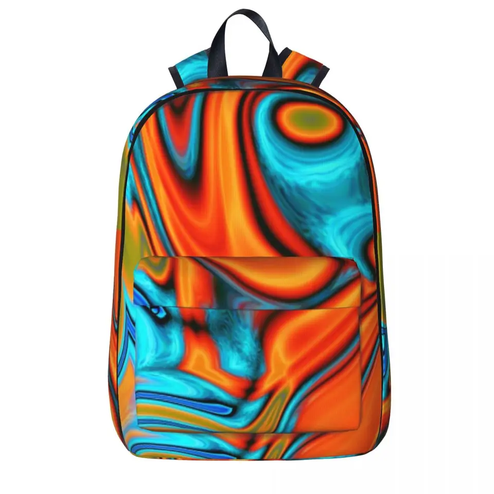 Živé moderné juhozápadné bedrové tyrkysové oranžové víry batohy študentov BAG BAG TAGE ROAD RUCKSACK