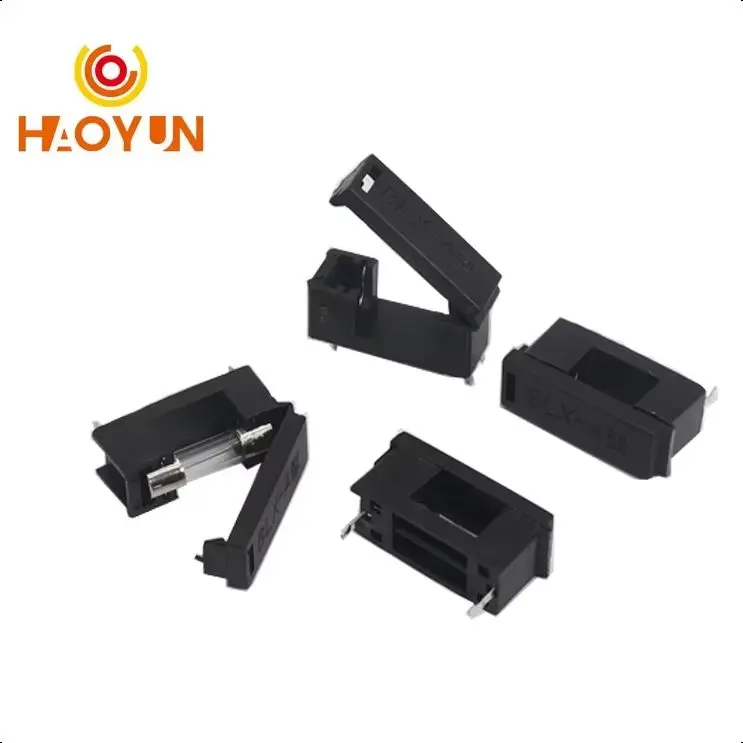 【30-10pcs 】【 0,1a-30a】 5x20mm držiak poistky s krytom podvozkom/panelom blx-a čierna pre dosku DPS S08 Drop Ship