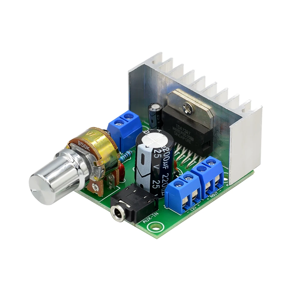 【Jednoduchý robot】 AC/DC 12V TDA7297 2x15W Digitálny zvukový zosilňovač DIY súprav