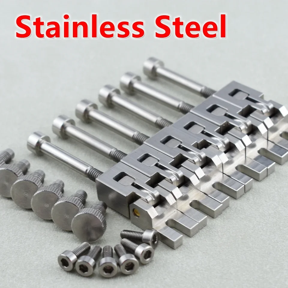 【Vyrobené v Japonsku】 1 kus vysoko kvalitné (6/7 reťazcov) Guitar Bridge Steel Saddle pre most System Tremolo Bridge Fr Tremolo