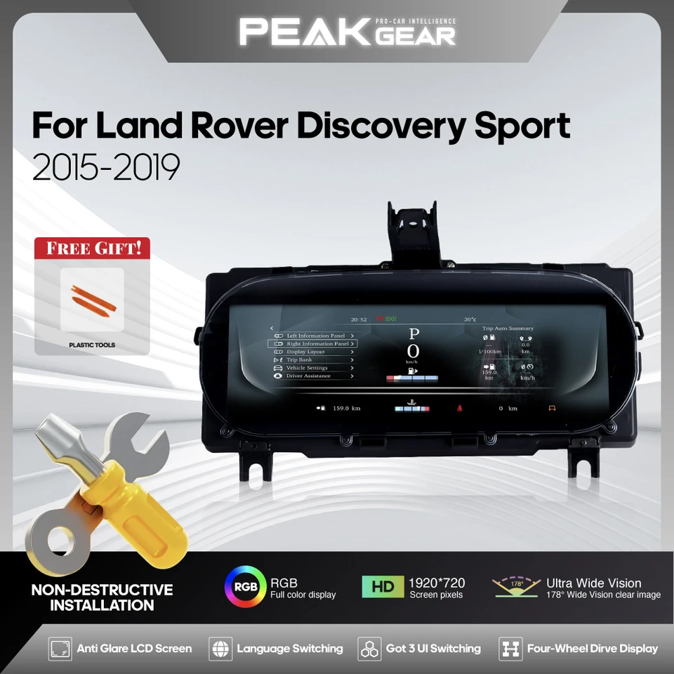 （LHD） Pre Land Rover Discovery Sport 2015-2019 Digitálny klaster automobilu LCD Dashboard Player Cockpit Virtual Instrument
