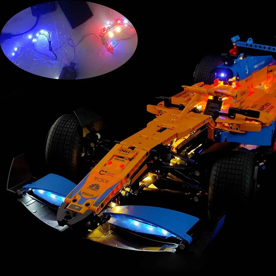 （Nie LEGO, Just Light） USB Svetelná súprava pre pretekárske vozidlo LEGO Technic 1